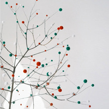 6B76草间弥生 红白绿毛球组合圣诞节装饰圣诞树装扮DIY手工胶氛围