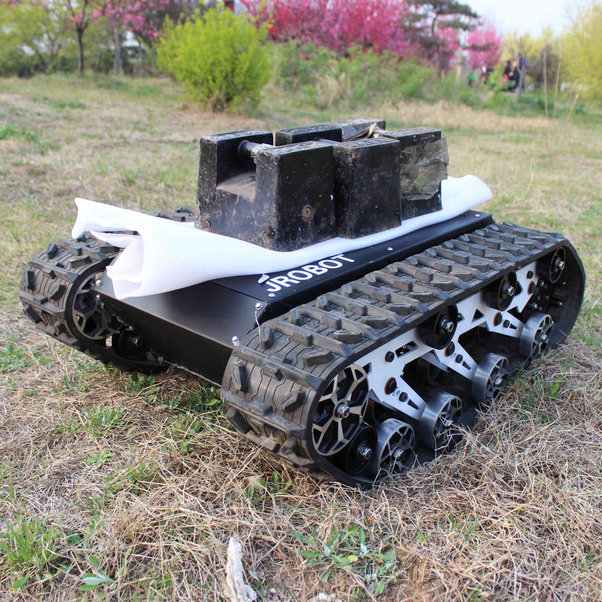 无线遥控履带式底盘车 工业机器人底盘 救援排爆勘探 可搭载100kg