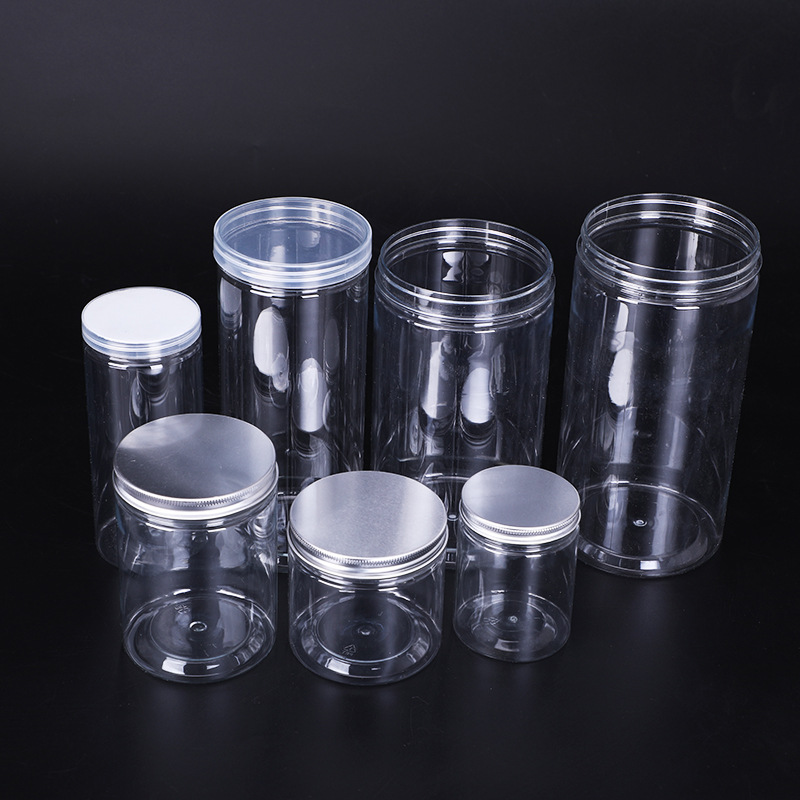 厂家现货食品罐子 pet透明密封塑料罐坚果零食茶叶分装大口包装瓶