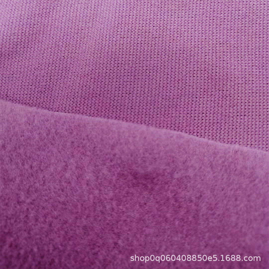 单面双面抓毛布磨毛绒内里卫衣保暖内衣面料 摇粒绒 单面绒