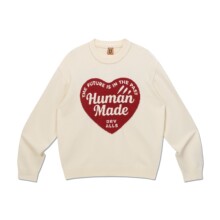 2023秋冬爱心图案印花宽松休闲毛衣针织衫男女款情侣款潮流