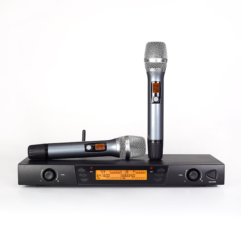 无线麦克风接收器功放会议专业无线一拖二手持调频防啸叫会议话筒