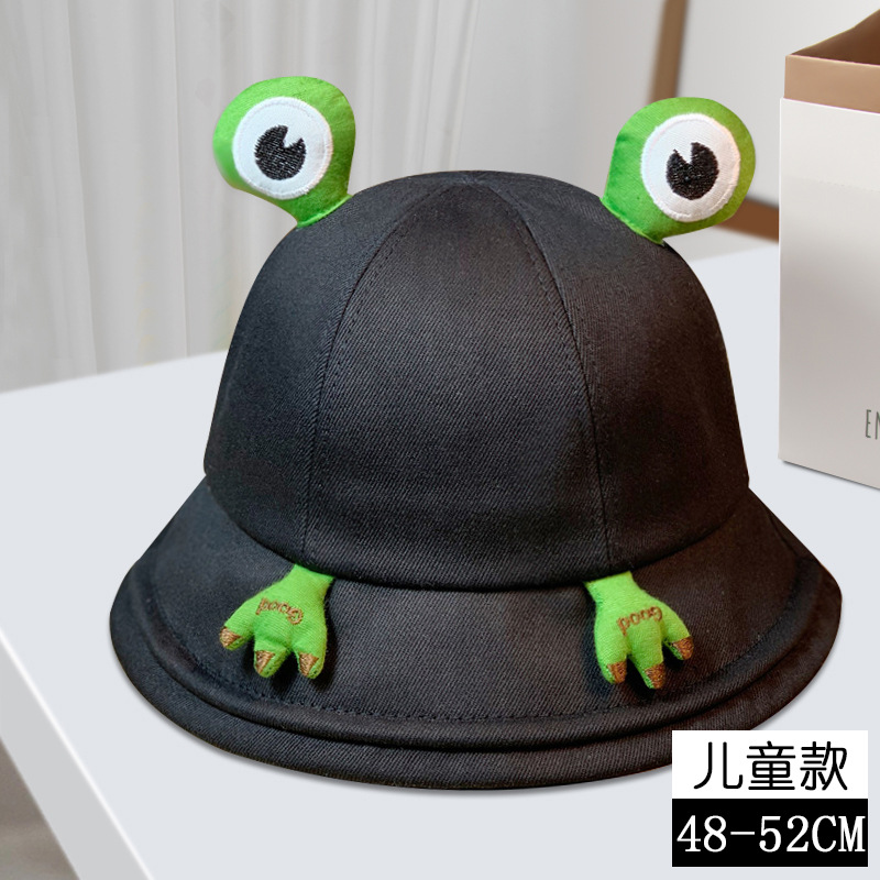 Cute Children Adult Frog Bucket Hat Japanese Cartoon All-Match Parent-Child Bucket Hat Spring Sunlight Blocker for Summer Hat