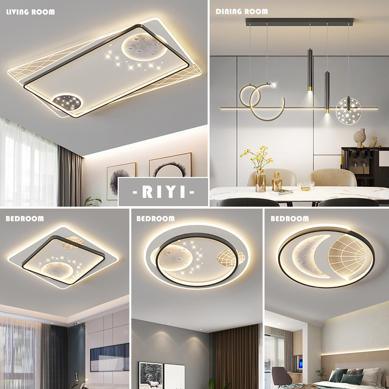 lamp in the living room modern simple full spectrum eye protection main lamp 2023 new ceiling lamp zhongshan lamps whole house package