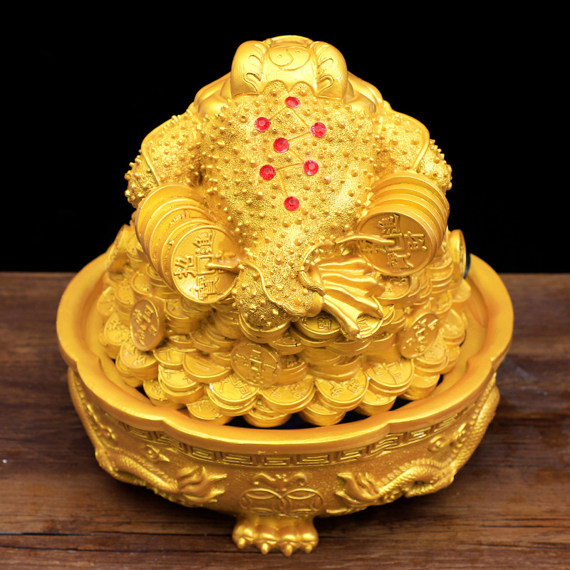 金蟾流水摆件开业礼品店铺礼物生财金蝉客厅金蟾蜍送礼进宝招财