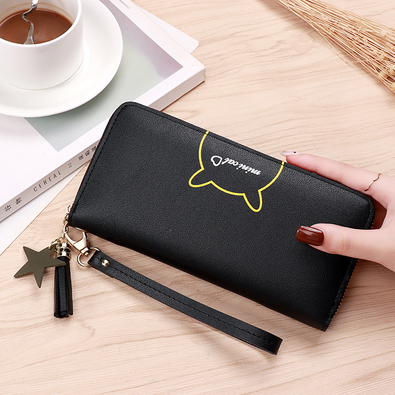 Ladies New Wallet Women's Bag Long Student Korean Style Multiple Card Slots Zipper Bag Casual Clutch Ladies Phone Bag