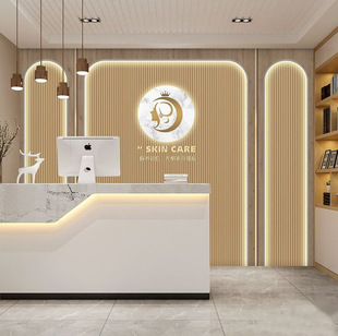 网红化妆品直播背景墙纸时尚美容院美甲工作室护肤品美妆店壁纸