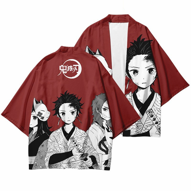 畅销潮款 cos人气日漫鬼灭之刃动漫周边3d 印花和服披风羽织