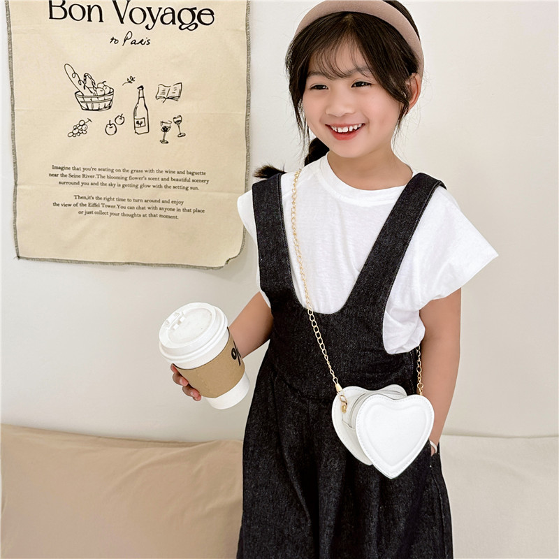 Cross-Border Love Children's Single-Shoulder Bag 2023 New Trendy Simple Texture Western Style Shoulder Bag Trendy Girl's Crossbody Bag