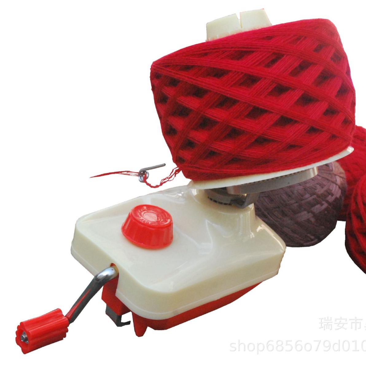 手摇绕线器家用缠线器塑料绕线机 diy小巧编织工具桌面简易理线器