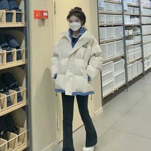 2024冬季新款韩版宽松小个子短款棉服棉服女学生bf加厚假两件外套