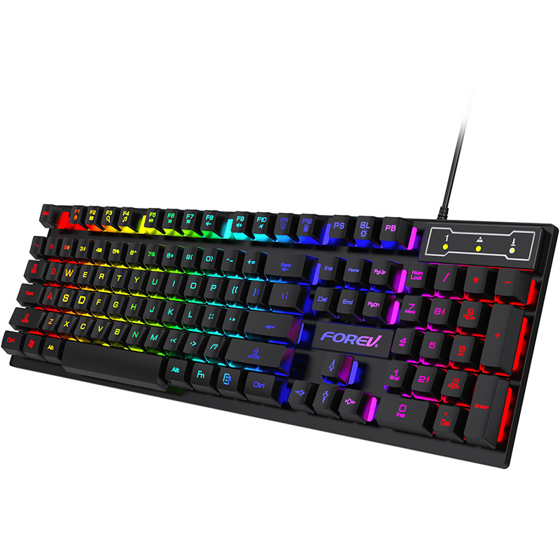 E-sports gaming Wired keyboard FVQ1S luminous office desktop laptop wired film keyboard wholesale Item Picture
