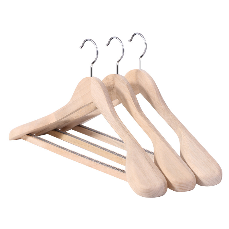 家用香樟木衣架西服大衣男女宽肩无痕衣撑成人原木西装衣挂子
