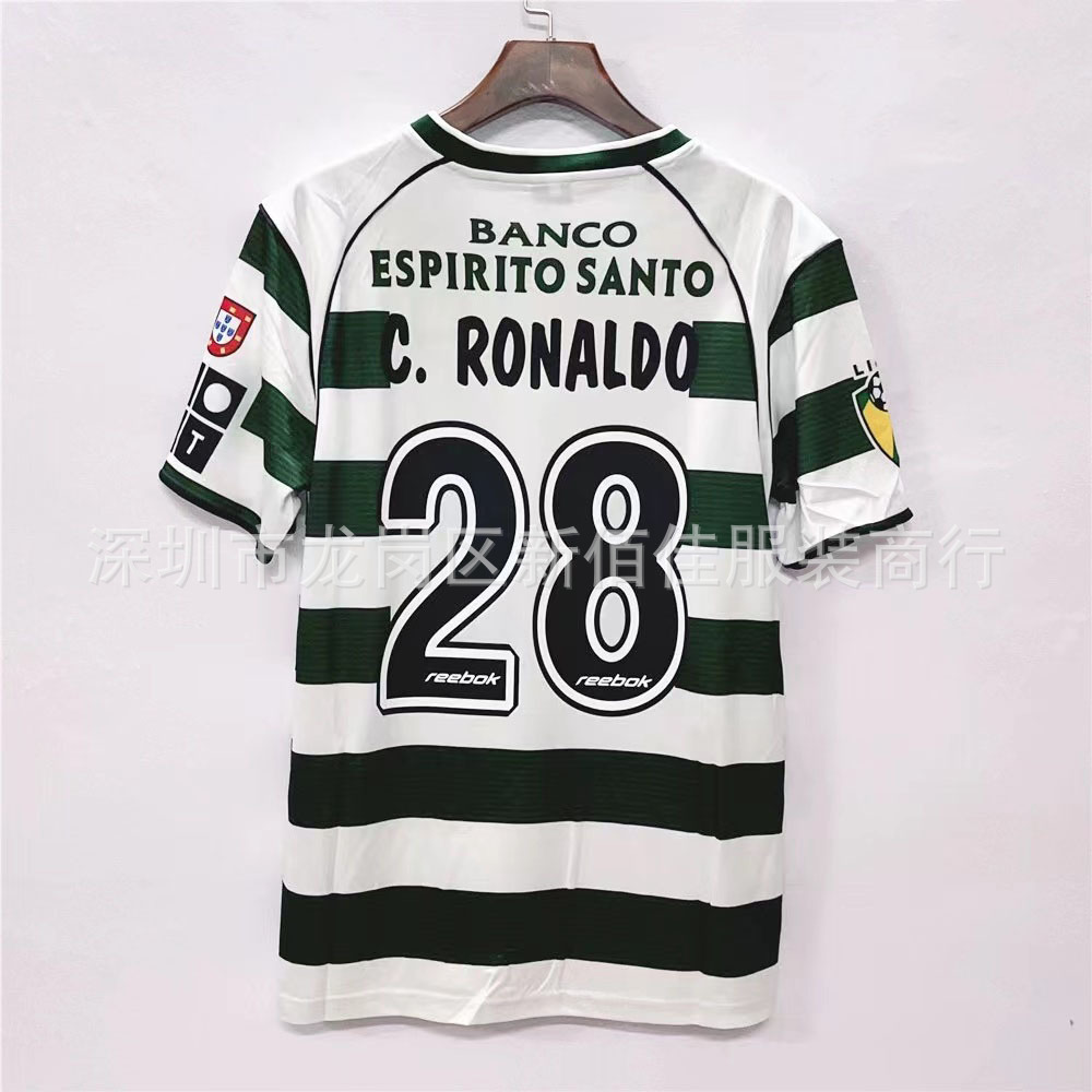 01-03葡萄牙里斯本竞技球衣主场28号c罗短袖纪念款足球服-阿里巴巴
