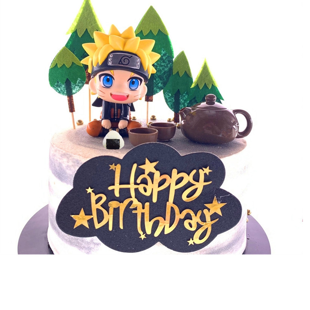q版大头火影忍者鸣人卡卡西男生生日蛋糕摆件烘焙卡通动漫