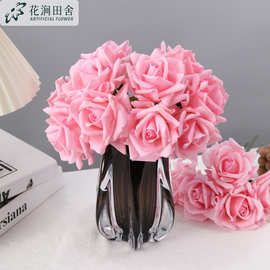 仿真花手感保湿玫瑰把束  婚庆仿真花软装工程婚庆布置盆景假花