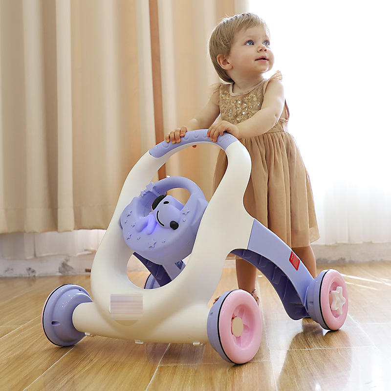 天米婴儿宝宝学步车手推助步车防侧翻防o型腿可调速