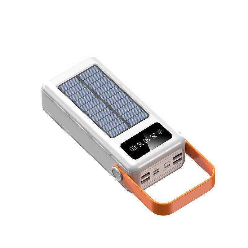 New Outdoor Solar Charging Unit 40000 MA Large Capacity Shared with Cable Mobile Power Camping