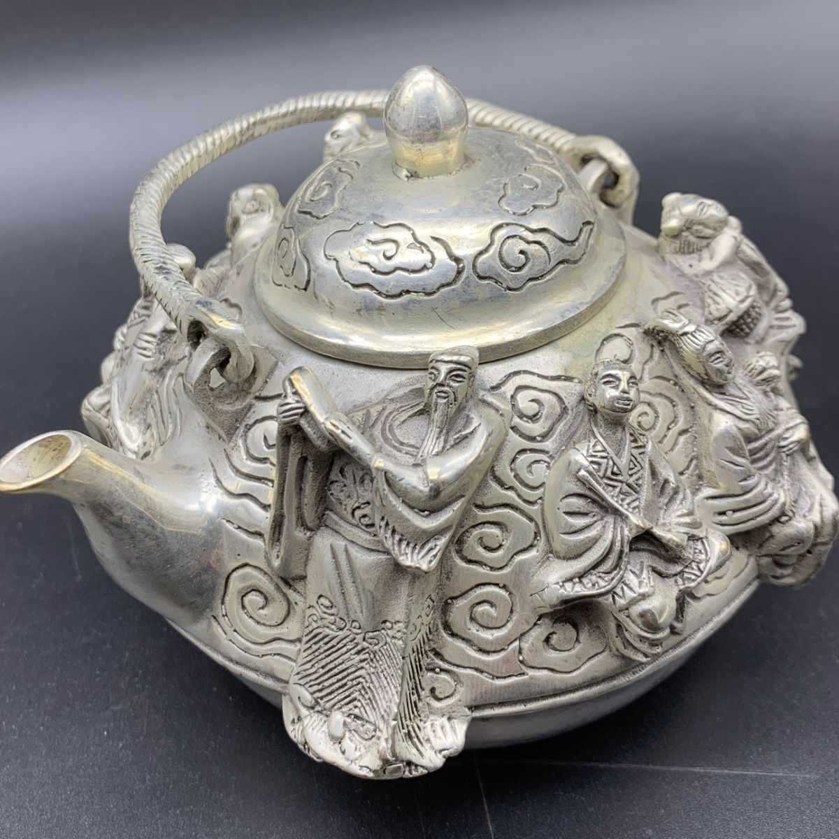 纯银真银足银老银老物件八仙壶酒壶茶壶功夫茶摆件复古老货古玩