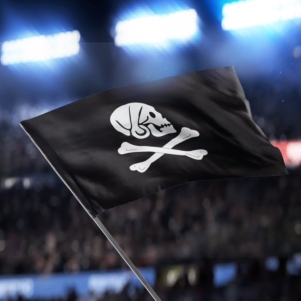 厂家供应亚马逊热销款加勒比海盗旗帜90x150cm骷髅头装饰旗跨境