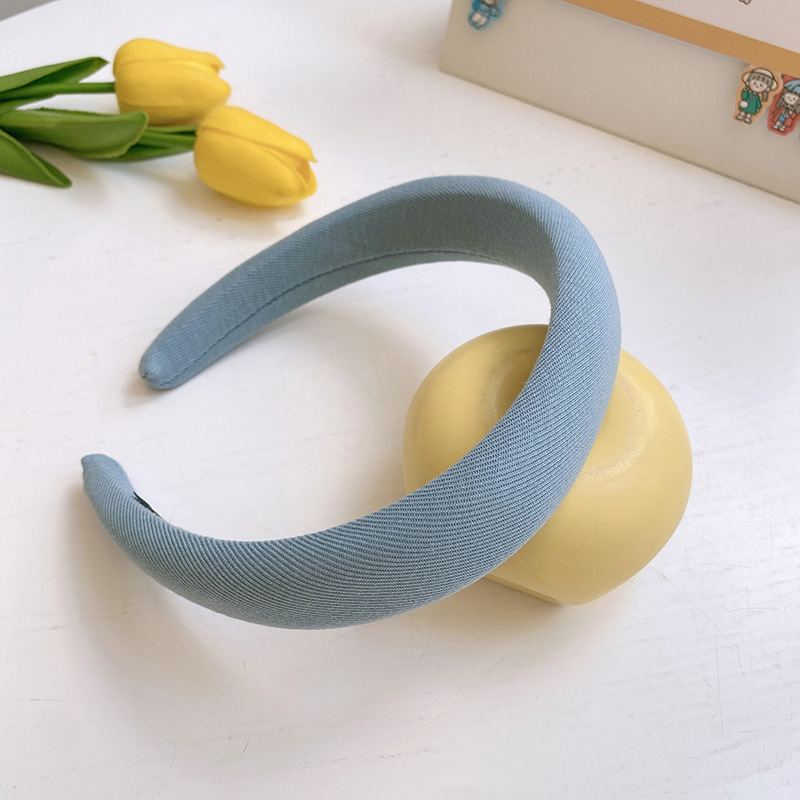 Candy Color Solid Color Sponge Headband Female Autumn and Winter Super Fairy Hairpin Internet Celebrity 2021 New Simple Face Wash Hair Band