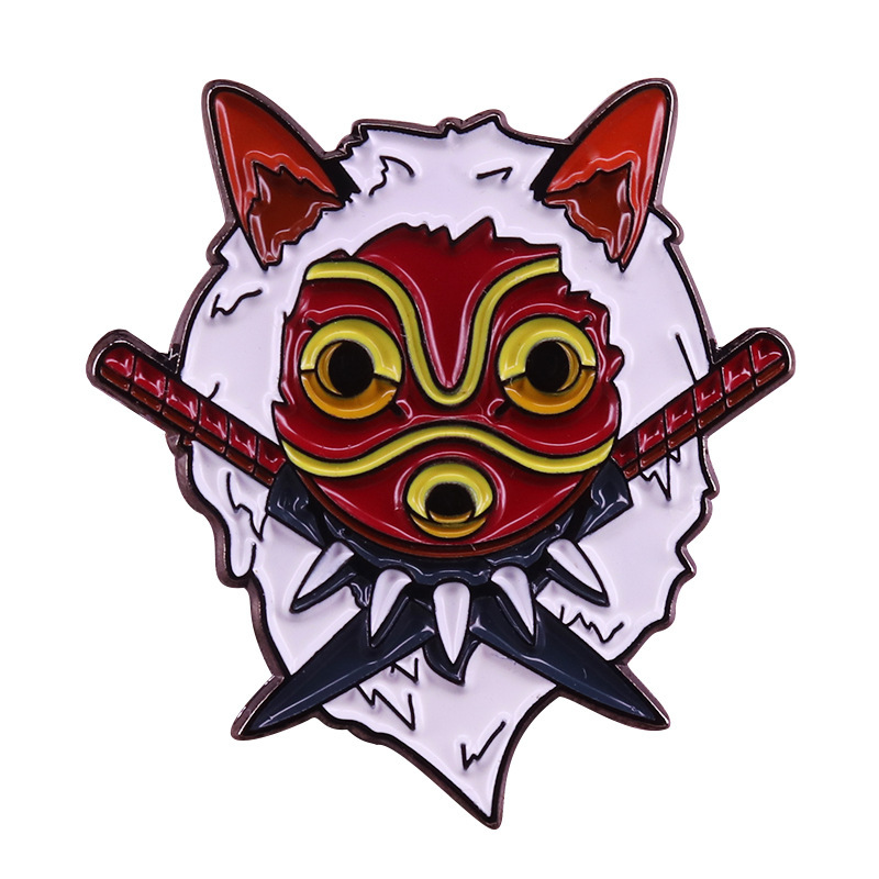 狼面具胸针日本动漫电影徽章可爱卡通动画配饰