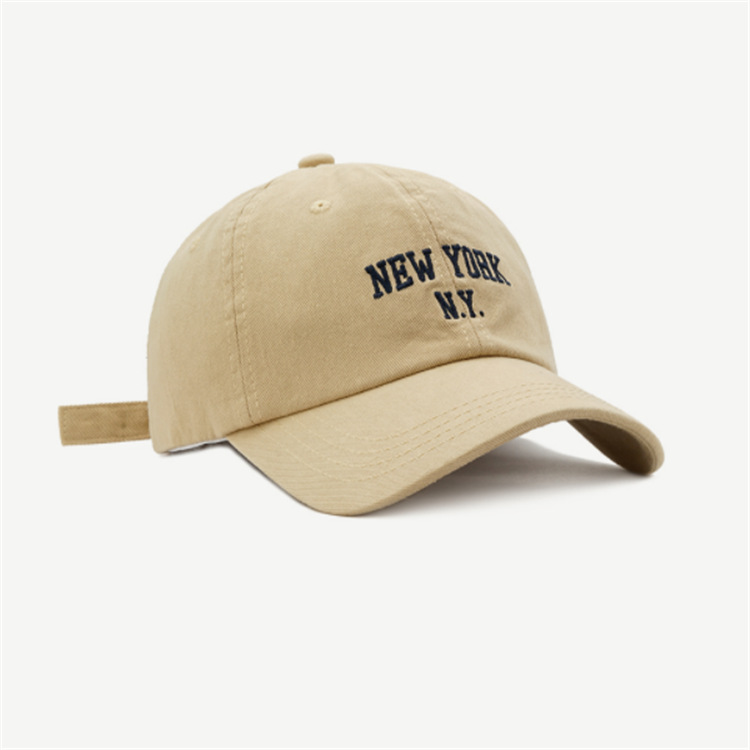 High Version South Korea Fashion Brand NY Embroidery Soft Top Baseball Cap Internet Influencer Street Snap Face-Looking Small Peaked Cap Female Autumn and Winter Korean Style