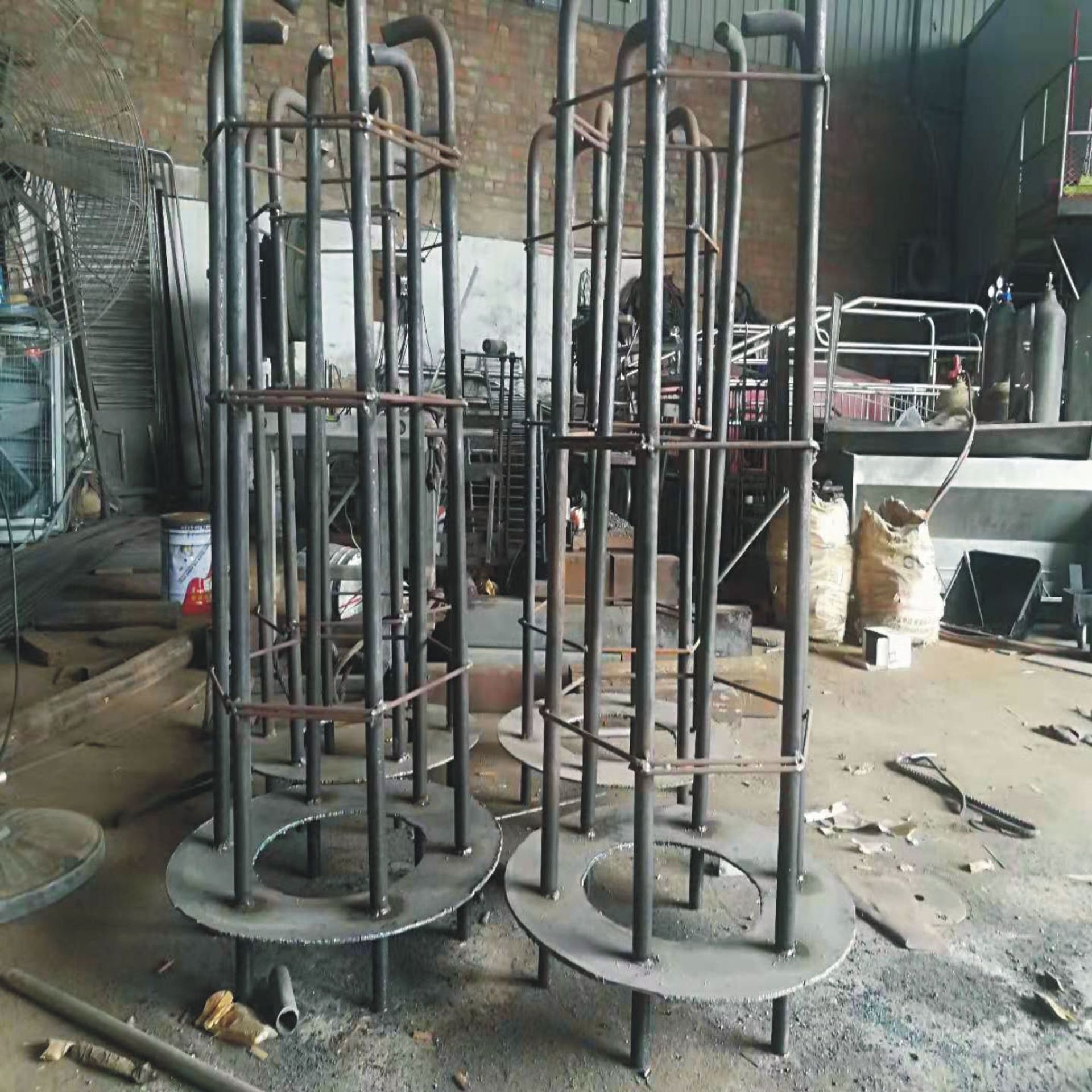 监控杆地笼庭院灯地笼庭院灯预埋件高杆灯监控立杆基础道路灯地笼