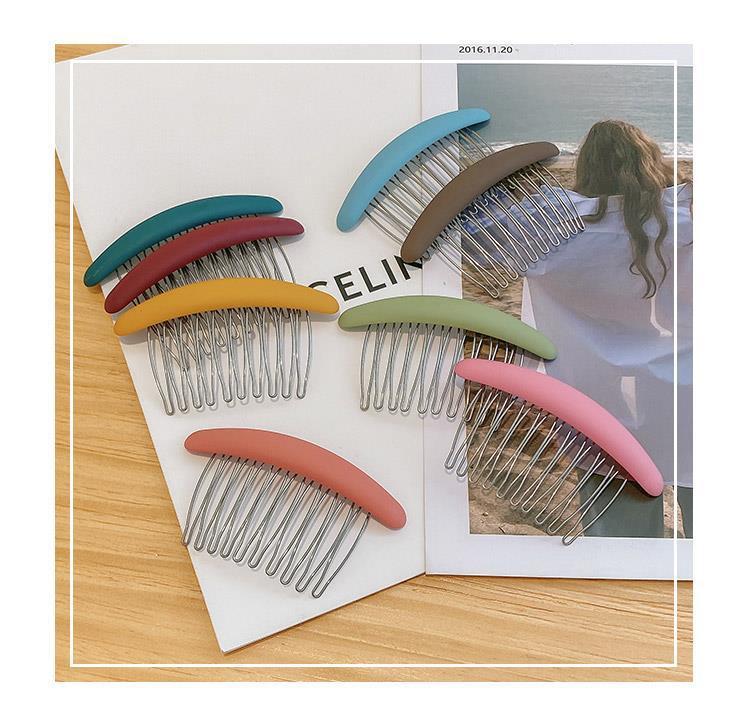 倒插刘海发梳盘头发饰韩系少女感甜美插梳后脑勺碎发盘发发卡插夹