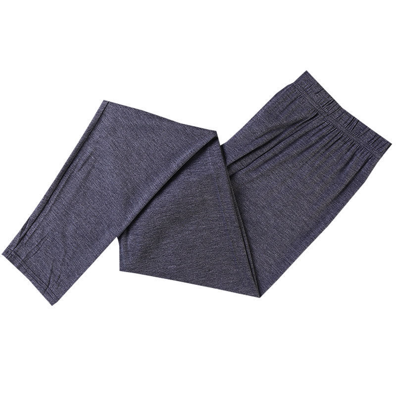 莫代尔秋裤男款男士薄款夏季薄空调裤高腰大码线裤松口打底裤一件