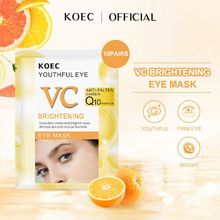 KOEC跨境外贸英文版VC眼膜贴10片装淡化细纹眼纹黑眼圈MSDS认证