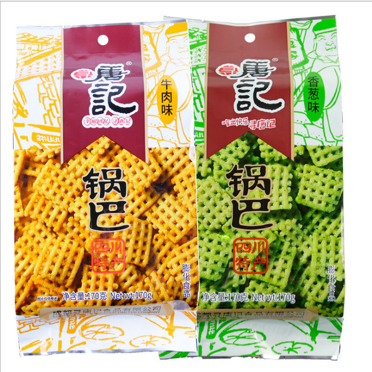 寻唐记锅巴150g/袋牛肉味/香葱味(整箱=24袋)休闲小吃零食
