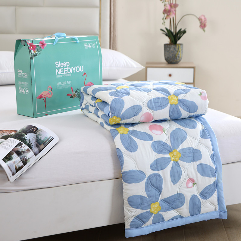 Summer Company Event Gifts Summer Quilt with Gift Box Airable Cover Opening Promotion Gifts Summer Blanket Duvet Insert Wholesale