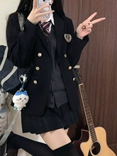 花千猪原创 星屿高西服DK/JK制服 日系男女学院风双排扣西装外套