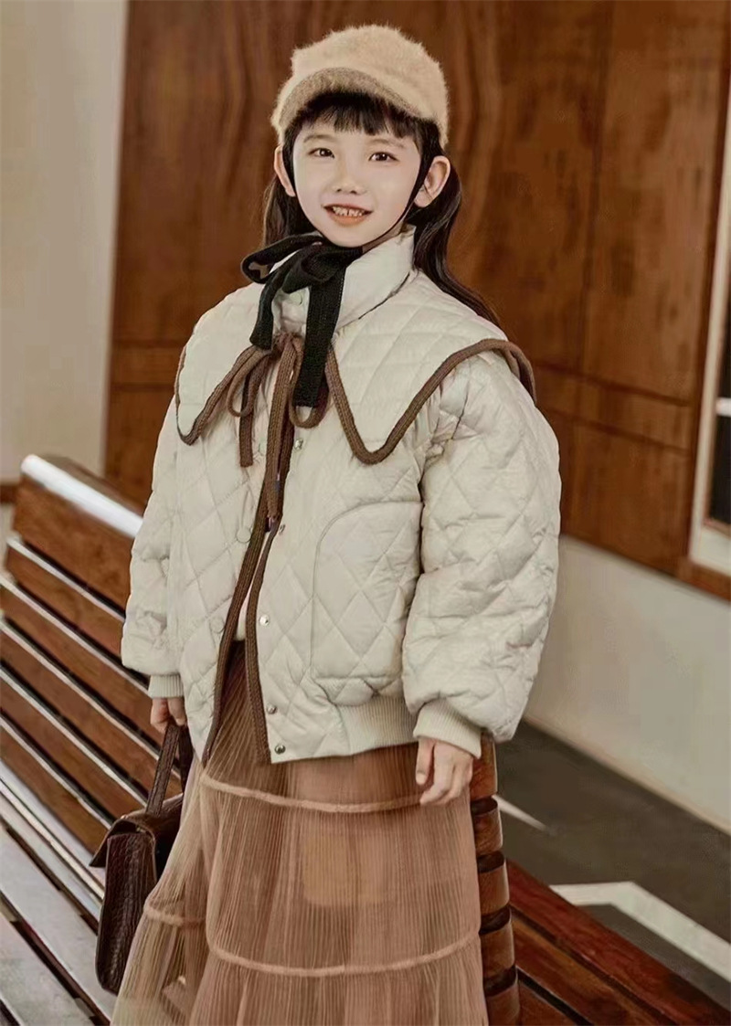 听图巴拉巴拉品牌折扣童装秋冬新款儿童棉衣女童外套童装店货源