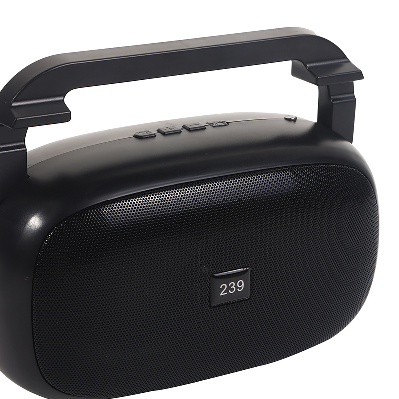 Outdoor Portable Black Muitiband Radio Retro Solar Light Player for the Elderly Bluetooth Audio