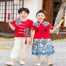 幼儿园合唱汉服新中式国学服六一演出服小学生表演服毕业照马面裙