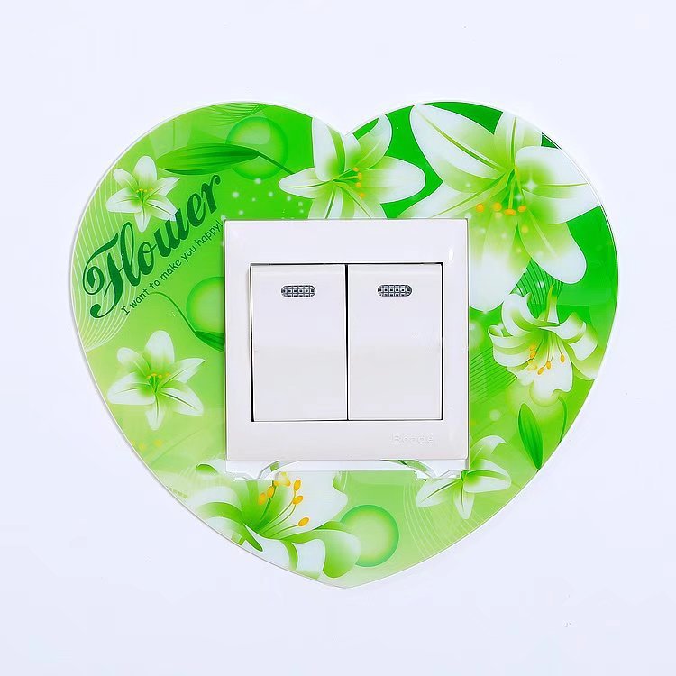 塑料开关贴墙贴保护罩插座装饰创意免粘可移除亚力克灯开关保护套