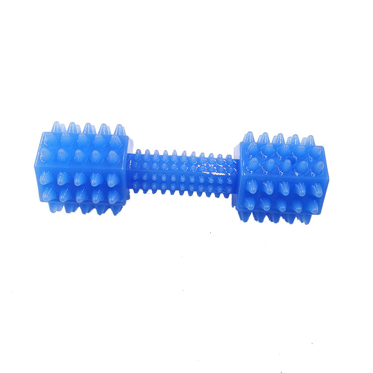 New Barbed Barbell TPR Pet Toy Dog Toy Cat Bite-Resistant Molar Sound Toy Factory Direct Supply