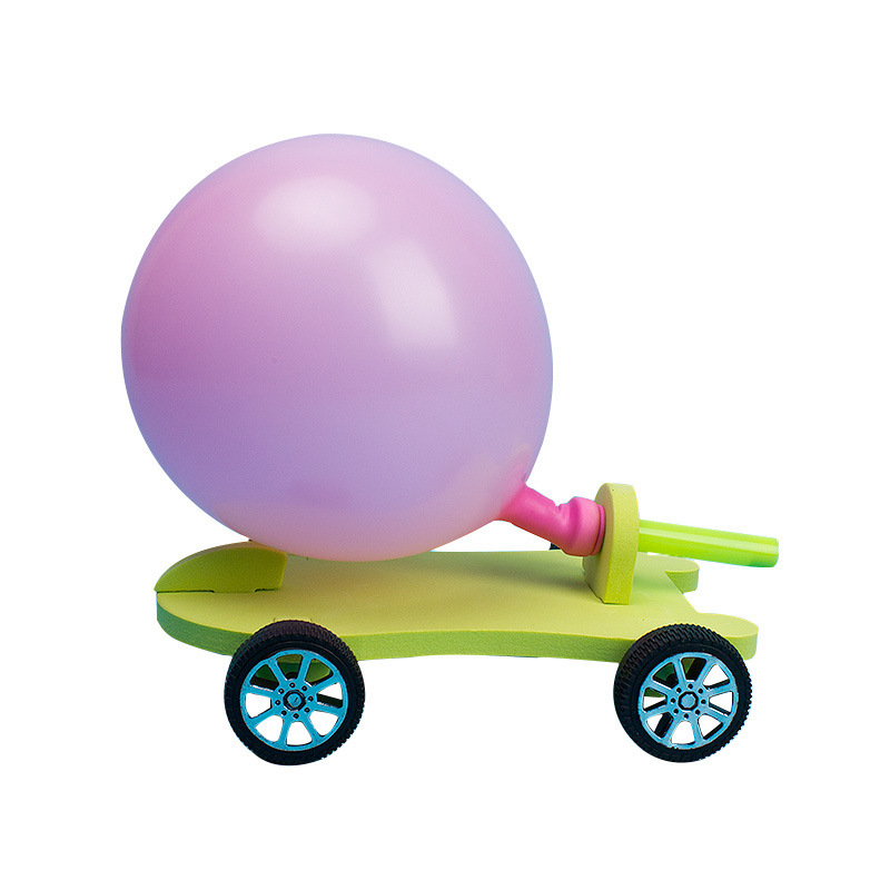 Balloon Recoil Car DIY Scientific Creative Production Children Science and Technology Learning Small Invention