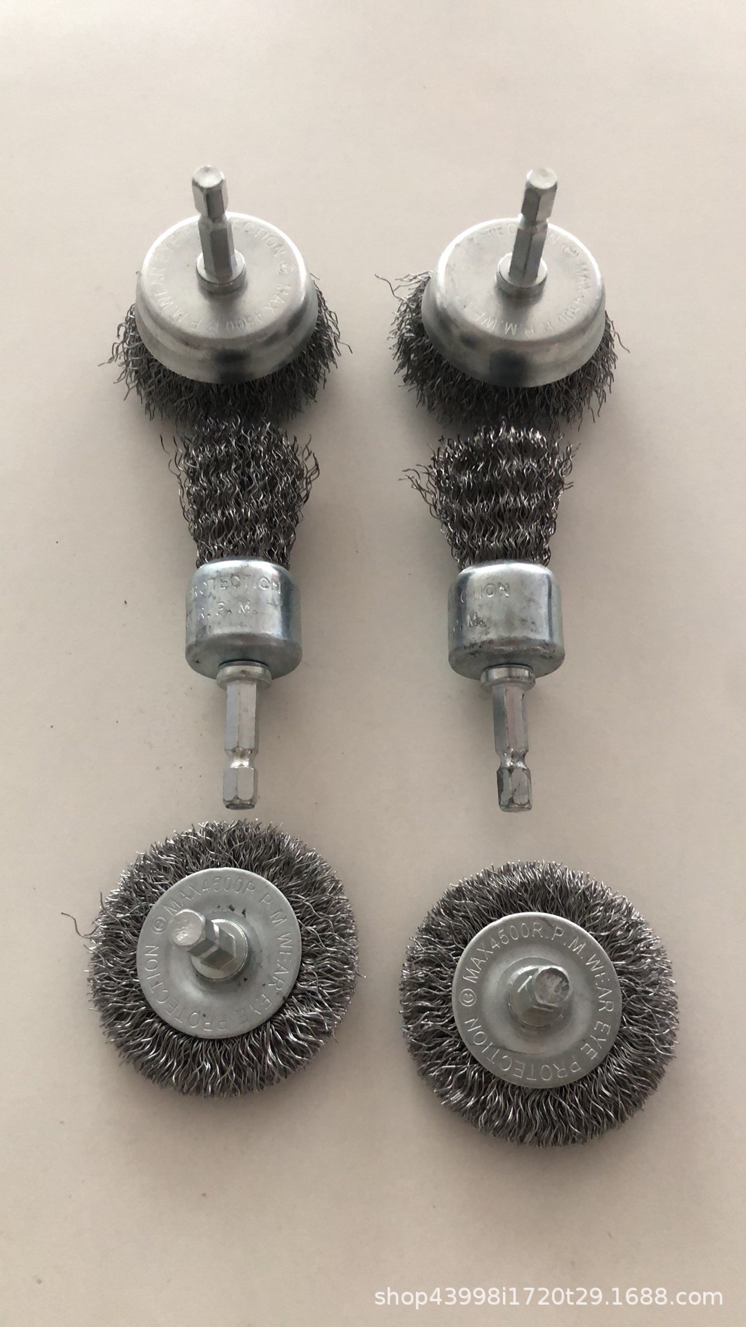 跨境套装电钻钢丝轮带杆打磨除锈电钻角磨机刷头打磨头钢丝刷
