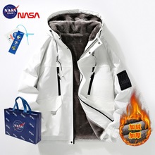 NASA联名男士外套秋季男装冲锋衣潮流工装休闲连帽春秋款加绒夹克