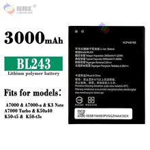 适用于联想A7000/A7000-a/K3 Note快充手机电池BL243工厂批发外贸