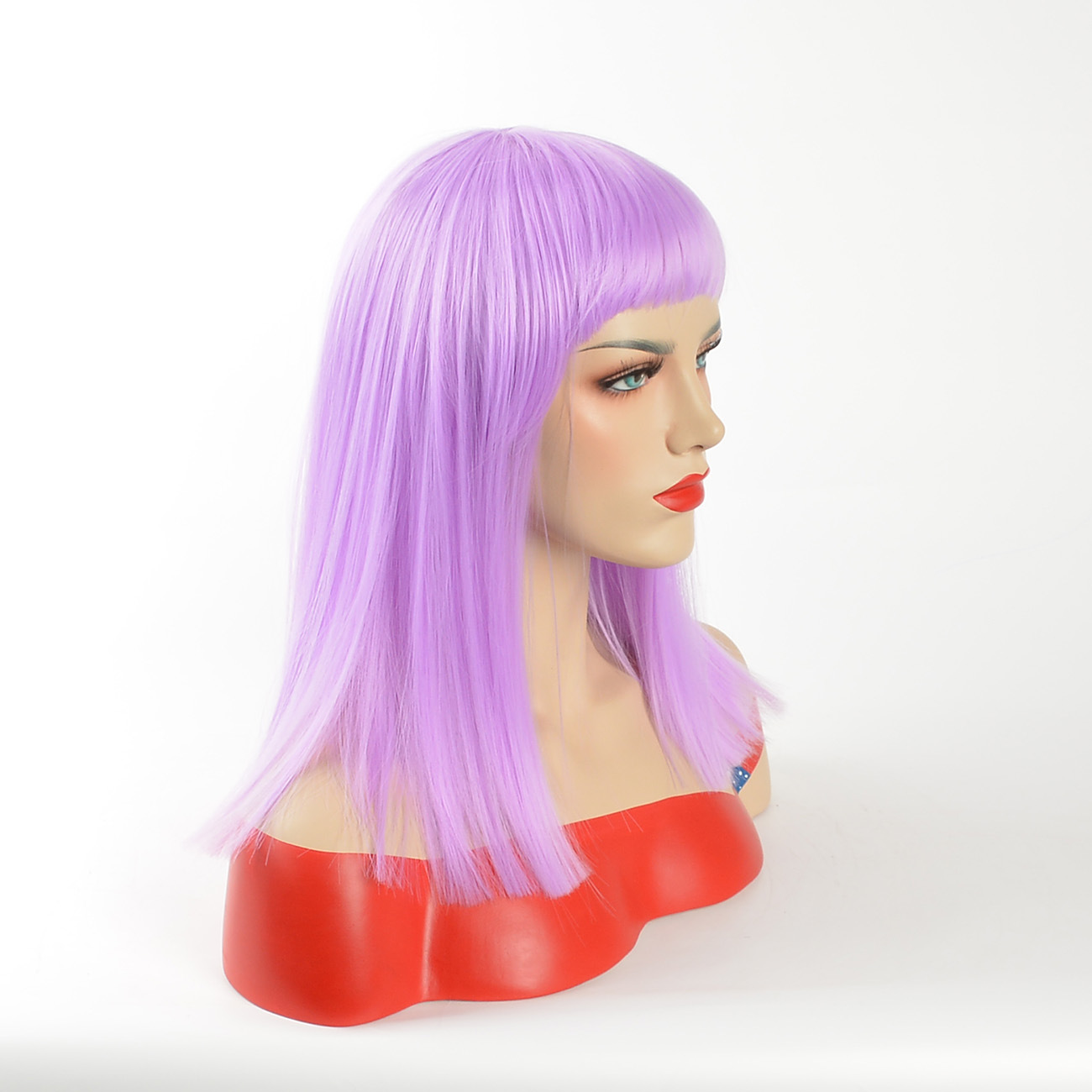 假发 欧美女士假发 高温化纤丝假发头套齐刘海长直发假发wigs