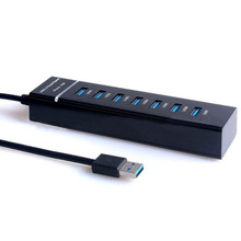 USB2.0 HUB集线器 灯条一拖7口 高速USB扩展器3.0电脑分线器