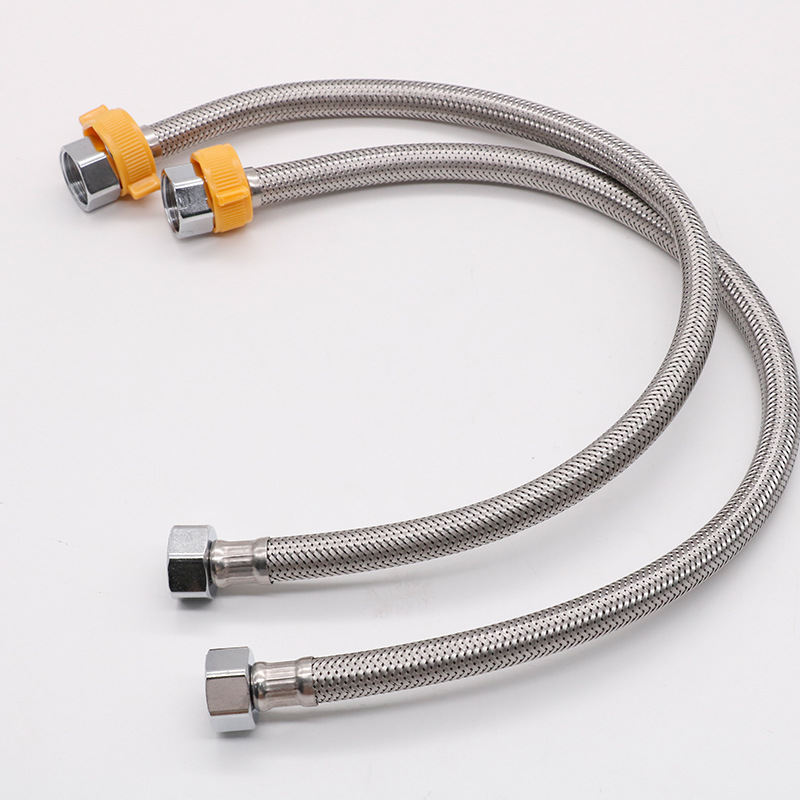 304不锈钢冷热编织进水软管家用 马桶热水器高压四分金属管子水管