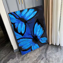 爆款蝴蝶diy数字油画自然风景填色涂色客厅墙壁画挂画装饰画