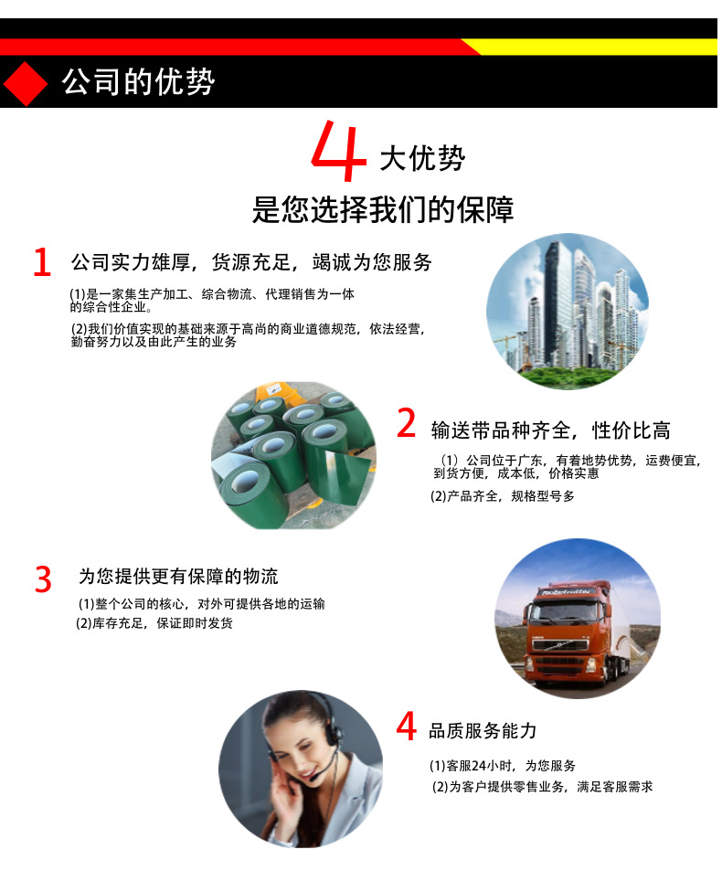 Black rubber ring-shaped toothed transmission belt, synchronous flat belt, arc-toothed trapezoidal tooth wear-resistant triangle synchronous belt