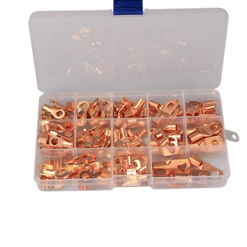 70/130pcs开口铜鼻子电缆铜接线端子 sc系列窥口铜接线端子组合