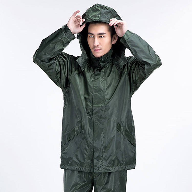 厂批武款分体雨衣军迷户外徒步电动车雨衣套装橄榄绿抢险救援雨衣